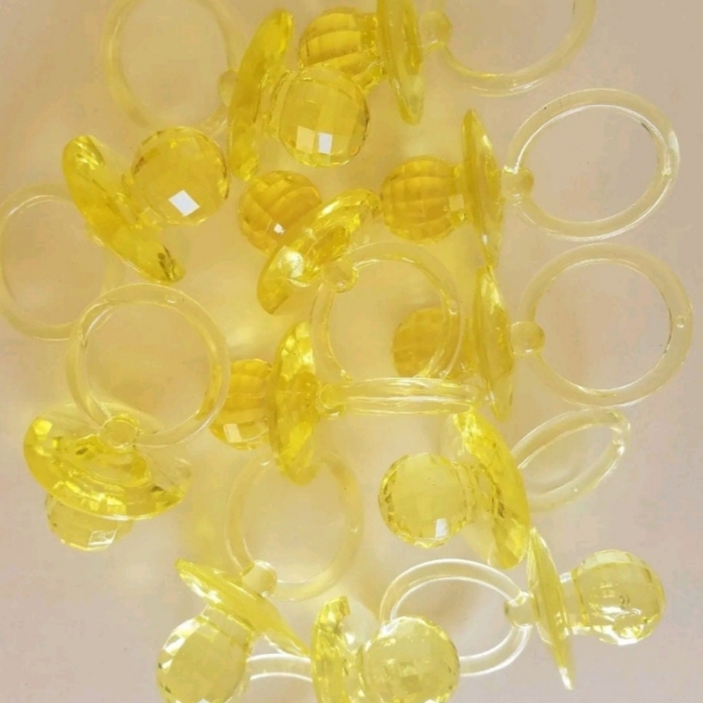 Yellow Baby Shower Pacifiers Guest Favors